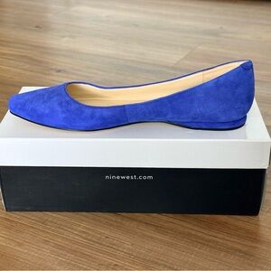 Nine West Vibrant Blue Suede Flats